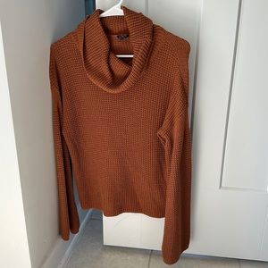 Burnt orange bell sleeve sweater